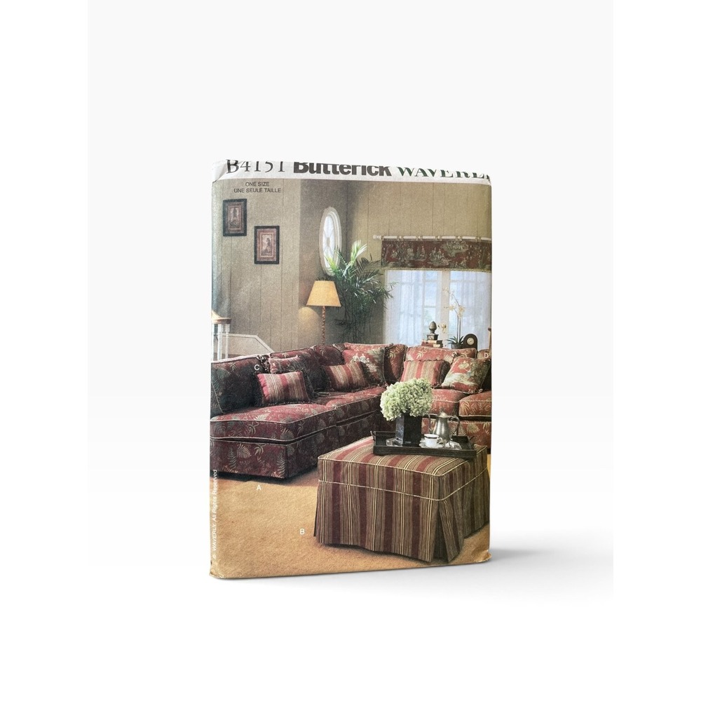 Butterick B4151 Sectional Sofa Slipcovers ONE SIZE Home Decor Pattern Uncut